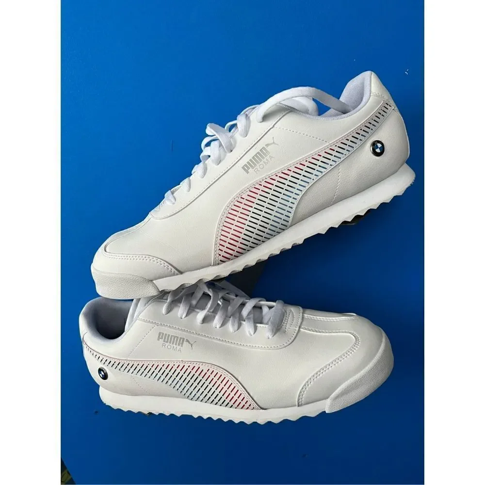 PUMA MMS Roma BMW White Shoes 339929-02 US 14